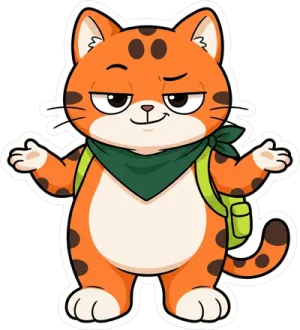 題練吉祥物石虎攤開雙手